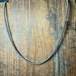 20 inch 3mm Disc Navajo Pearl Sterling Silver Necklace