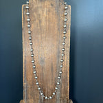 20 inch 10mm Navajo Pearl Sterling Silver Necklace