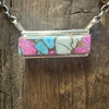 Cotton Candy Bar Sterling Silver Necklace