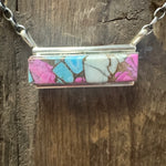Cotton Candy Bar Sterling Silver Necklace