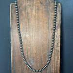 30 inch 9mm Saucer Sterling Silver Navajo Pearl Necklace