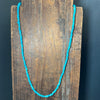 24 inch Blue Sleeping Beauty Turquoise Chip Sterling Silver Necklace