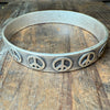 Peace Sign Bangle Bracelet