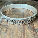 Peace Sign Bangle Bracelet