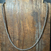 20 inch 4mm Sterling Silver Navajo Pearl Necklace