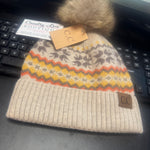 Beige Tribal CC Beanie