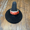 Red Spiny Raised Inlay Sterling Silver Ring