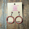 Unique Zuni Coral Dangle Post Sterling Silver Earring