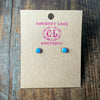 Little Iridescent Round Stud Sterling Silver Earring