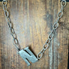 Silver Stamped Large Initial Fashion Necklaces