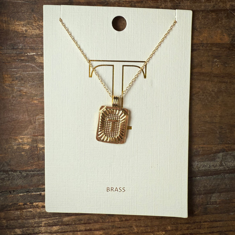 16 Inch Gold Initial Fashion Necklace
