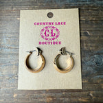 Gold saucer Hoop Fashion Earring