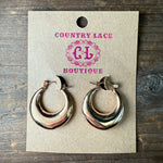 Thick Gold Moon Hoop Fashion Earring