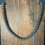 18 inch 9mm Saucer Sterling Silver Navajo Pearl Necklace