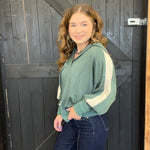 Lagoon Green Super Soft Crop Pullover