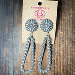 Large Starburst Post Sterling Silver Earring