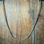 18 inch 3mm Sterling Silver Navajo Pearl Necklace