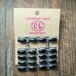 Authentic Black Onyx Post Sterling Silver Earring