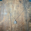 16 Inch Square Ball Sterling Silver Necklace W/ 3 inch extender