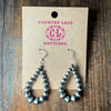 Graduated Teardrop Navajo Pearl Sterling Silver Earring