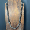 25 Inch 9mm-16mm Patterned Disc Sterling Silver Necklace