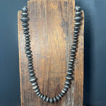 25 Inch 9mm-16mm Patterned Disc Sterling Silver Necklace