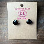 Little Black Crystal Stud Fashion Earring