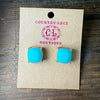 Turquoise Gold Post Stud Fashion Earring