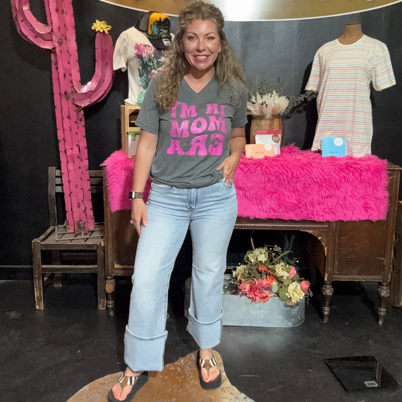 Light Wash High Rise Wide Leg 90's Risen Jeans