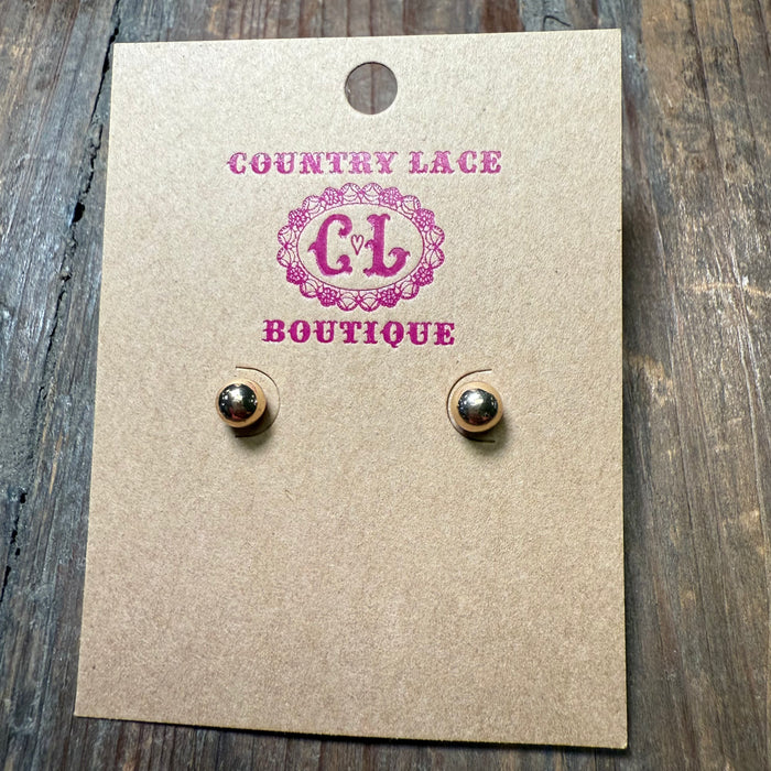 Gold Ball Stud Fashion Earring