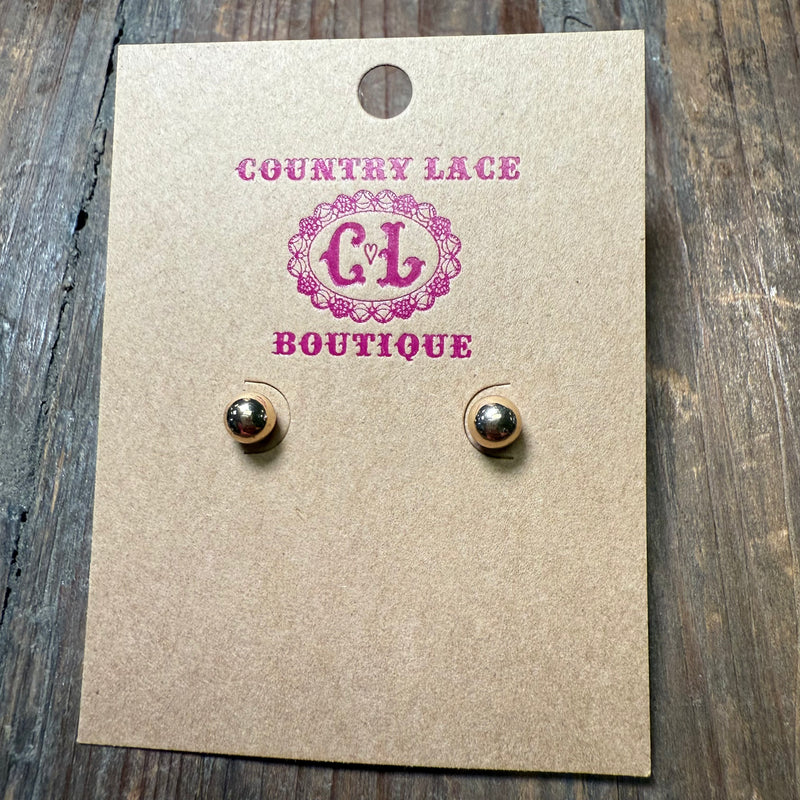 Gold Ball Stud Fashion Earring