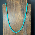 20 inch Turquoise Chip Sterling Silver Necklace