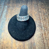 Patina Diamond Thick Sterling Silver Ring