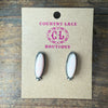 Pink Conch Post Sterling Silver Earring