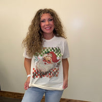 Bling Cream Nice until Proven Naughty Crew Neck Short Sleeve T Shirt