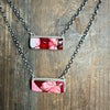Rose Dahilia Bar Sterling Silver Necklace