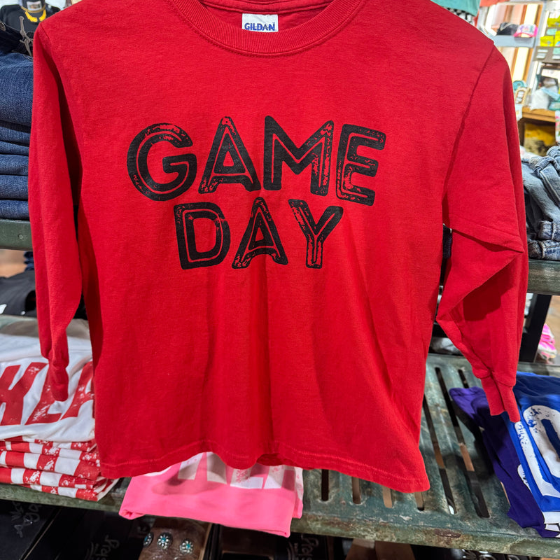 Red Game Day Youth Longsleeve T-shirt