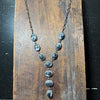 White Buffalo Lariat Sterling Silver Necklace