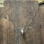 Single 14mm Sterling Silver Pearl Necklace