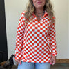 Orange & White Pep Rally Pullover
