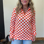 Orange & White Pep Rally Pullover