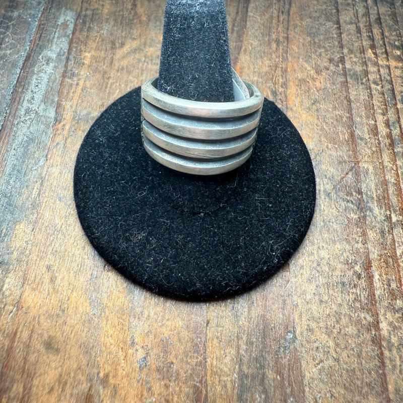 Unisex Thick Sterling Silver Sterling Silver Ring