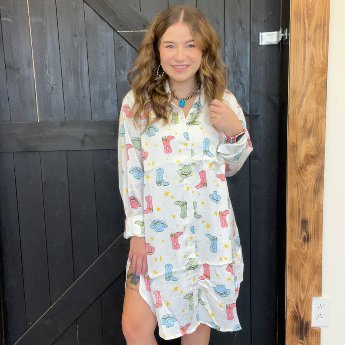 whitewesternboots dress