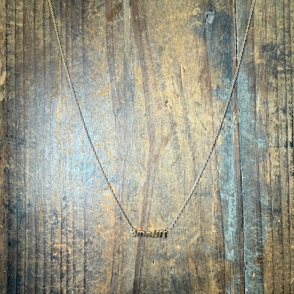 16 inch "Mama" Gold Bar  Fashion Necklace