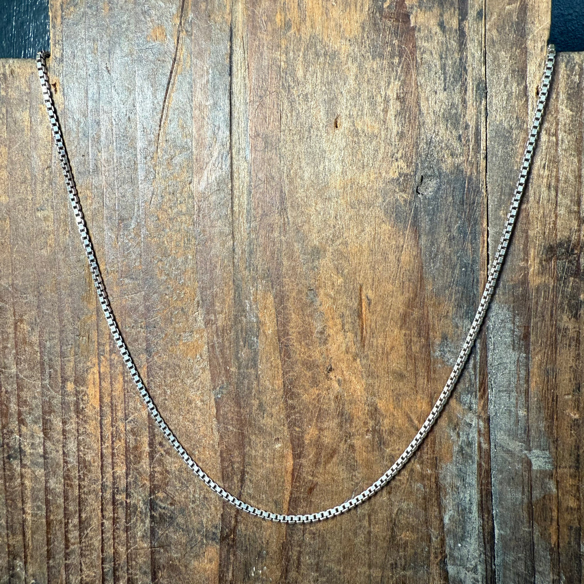 16 Inch Sterling Box Chain Sterling Silver Necklace