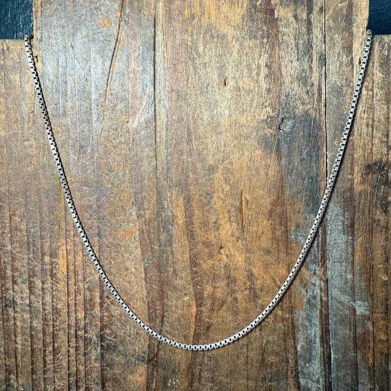 16 Inch Sterling Box Chain Sterling Silver Necklace