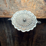 Concho Braided Cuff Sterling Silver Bracelet