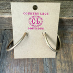 Thick Gold Hoop Post Fashion Earring