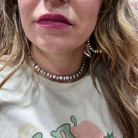 14 inch Pink Conch and Navajo Pearl Statement Necklace