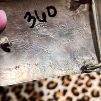 Single Stone Stamped Sterling Silver Belt Buckle